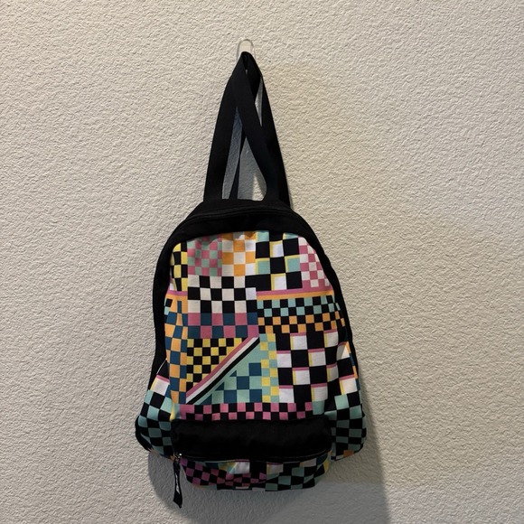 UGG Canvas Backpack Small 16‎ Inches Long Adult Or Child Checkered Multicolor - Picture 1 of 4